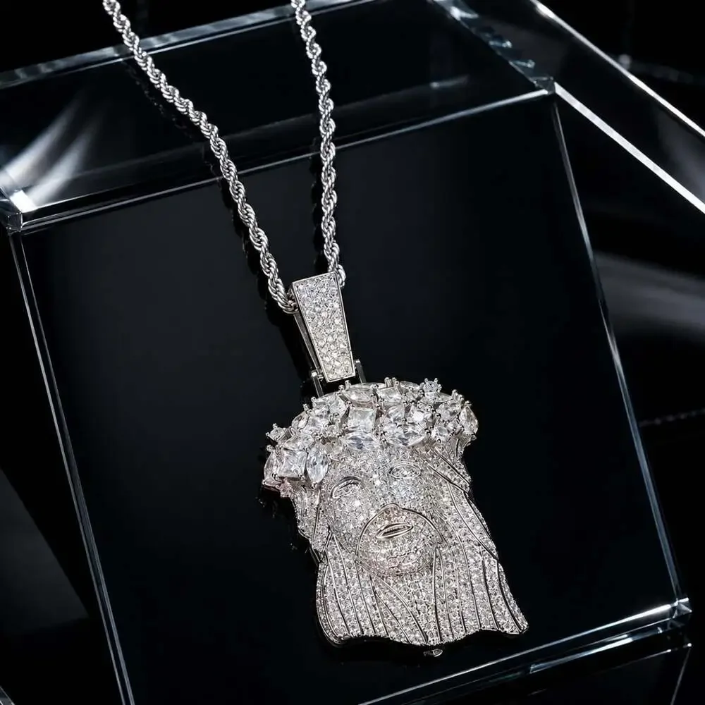 Iced Out Jesus Rhinestone Pendant